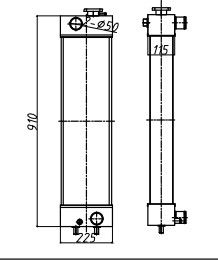 Komatsu PC138-2 graafmachineradiator | 225 mm 22B-03-13110 Complete radiateurconstructie