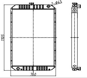Het Aluminiumradiator van graafwerktuigparts water tank voor KOMATSU pc210-5