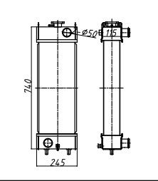 Komatsu PC60-8 graafmachineradiator | Hittebestendige directe vervangingseenheid