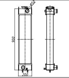 Komatsu PC70-8 graafmachineradiator | Aluminium vervangend koelonderdeel