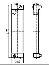 Pc120-8 pc130-8 het Kaliber van GraafwerktuigRadiator 203-03-12221 50mm