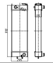 Komatsu PC138 graafmachineradiator | 22B-03-12110 Vervangend koelonderdeel
