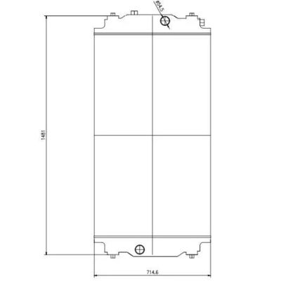 Aluminium waterradiator voor dieselmotoren C18 CATER 250-4452 2504452