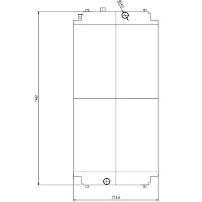 Aluminium waterradiator voor dieselmotoren C18 CATER 250-4452 2504452